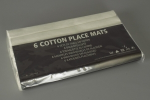 Cotton place mats 6x wit