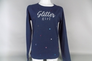 Meisjes shirt met glitters, maat 164