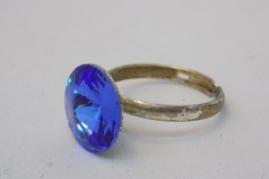 Ring - blauwe steen